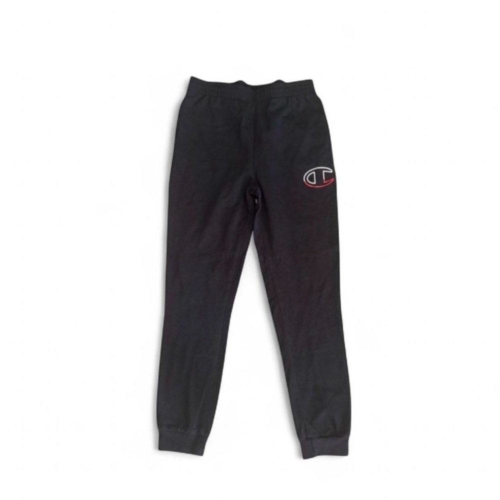 Champion Boys Black Sweatpants – Size L (Youth) – Logo Joggers